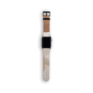 Premium Quality Beige Watercolor Art Watch Strap  Stylish & Comfortable