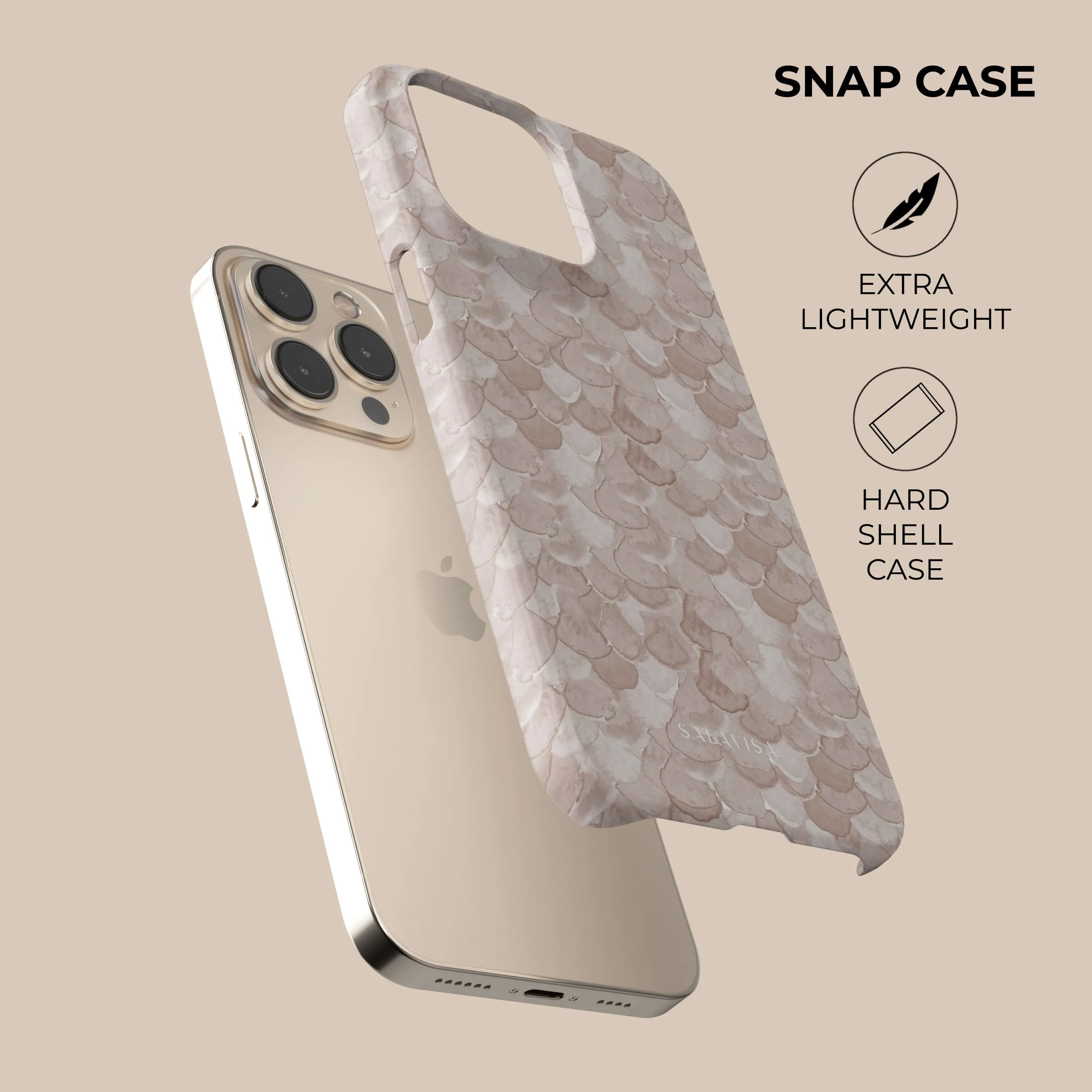 Premium Quality Beige Watercolor Reptile Phone Case  Going Fast!