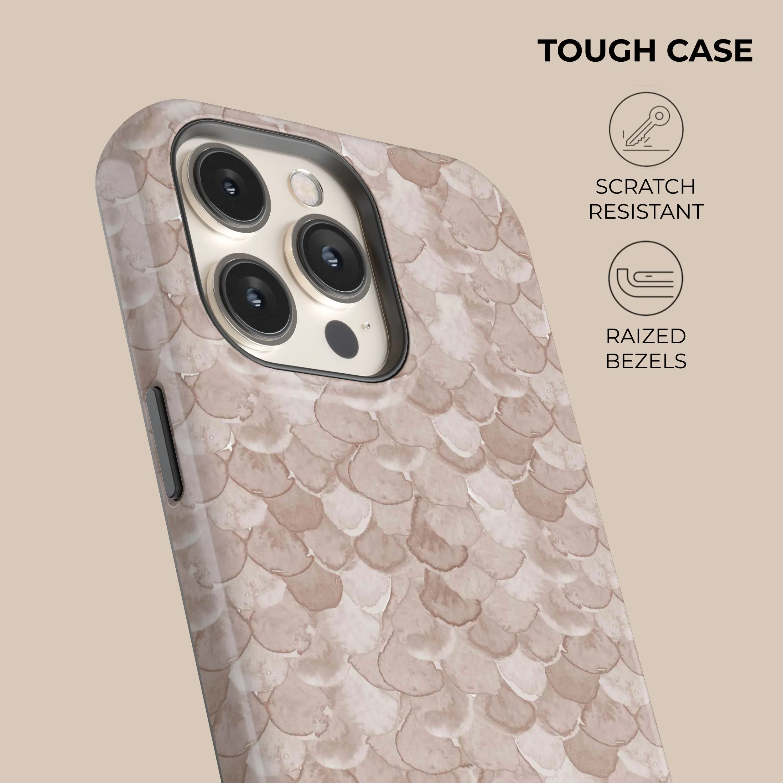 Premium Quality Beige Watercolor Reptile Phone Case  Going Fast!