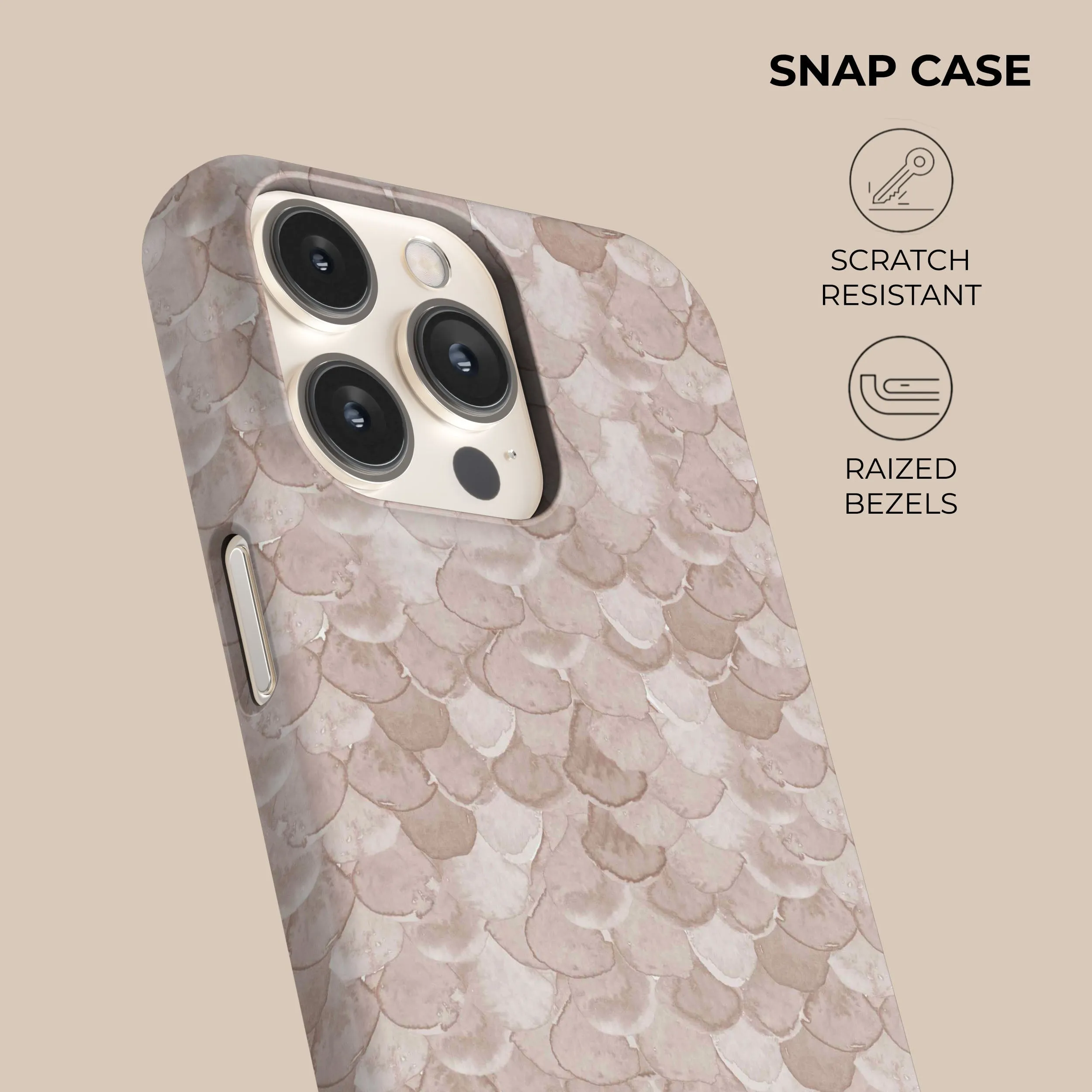 Premium Quality Beige Watercolor Reptile Phone Case  Going Fast!