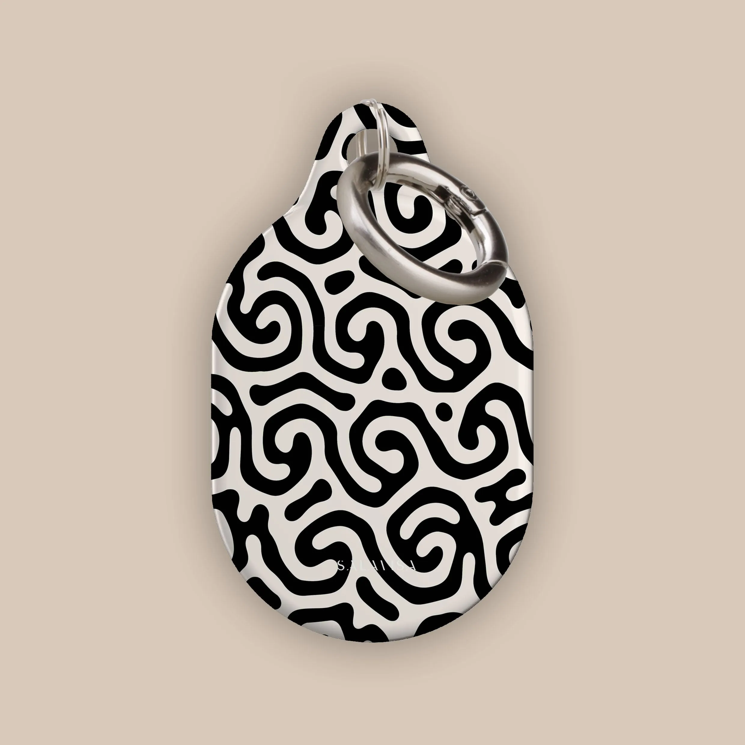 Premium Quality Black & White Curl AirTag Holder  Almost Gone!