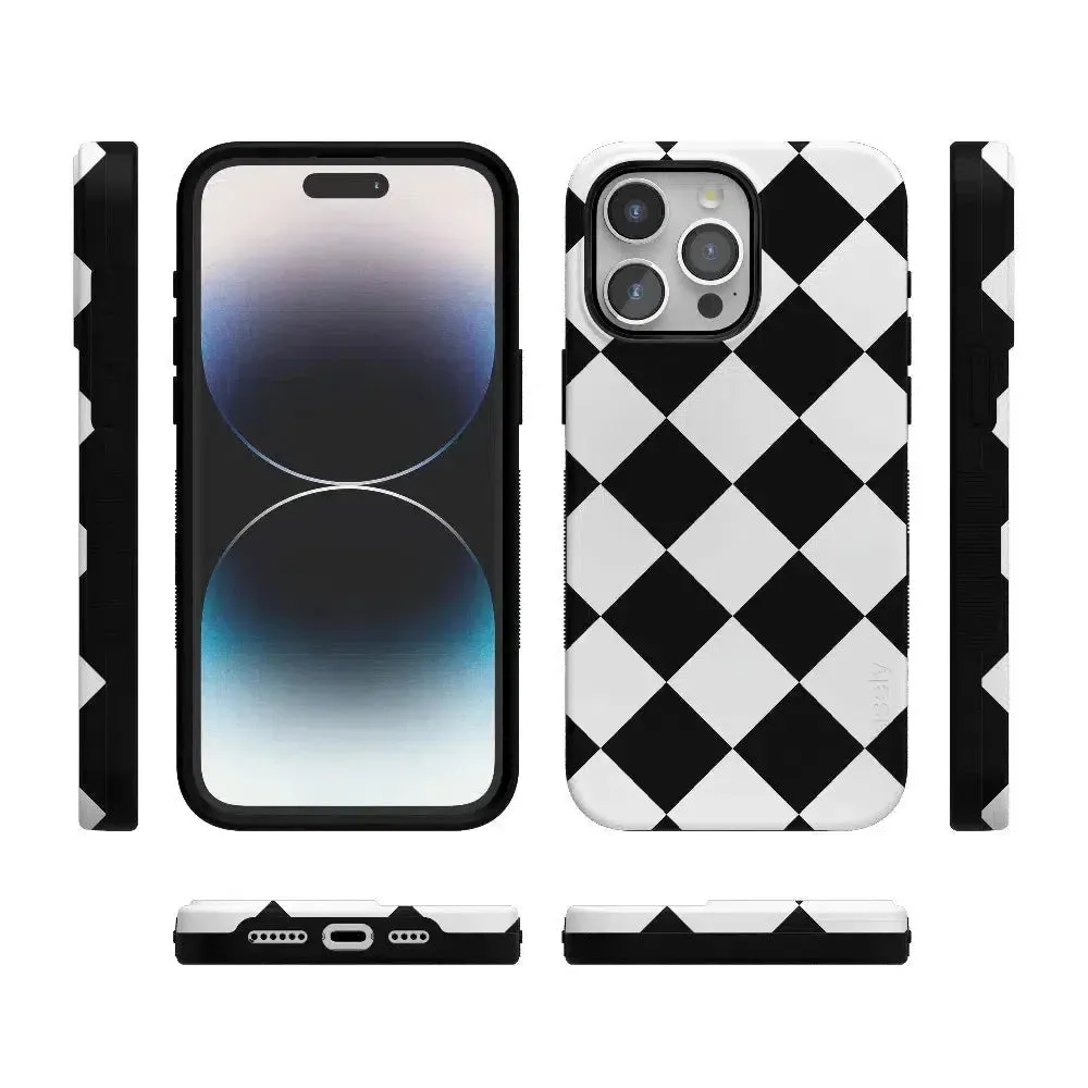 Premium Quality Black Checkerboard | High Contrast Design Case  Almost Sold Out!