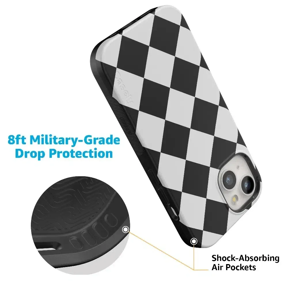 Premium Quality Black Checkerboard | High Contrast Design Case  Almost Sold Out!