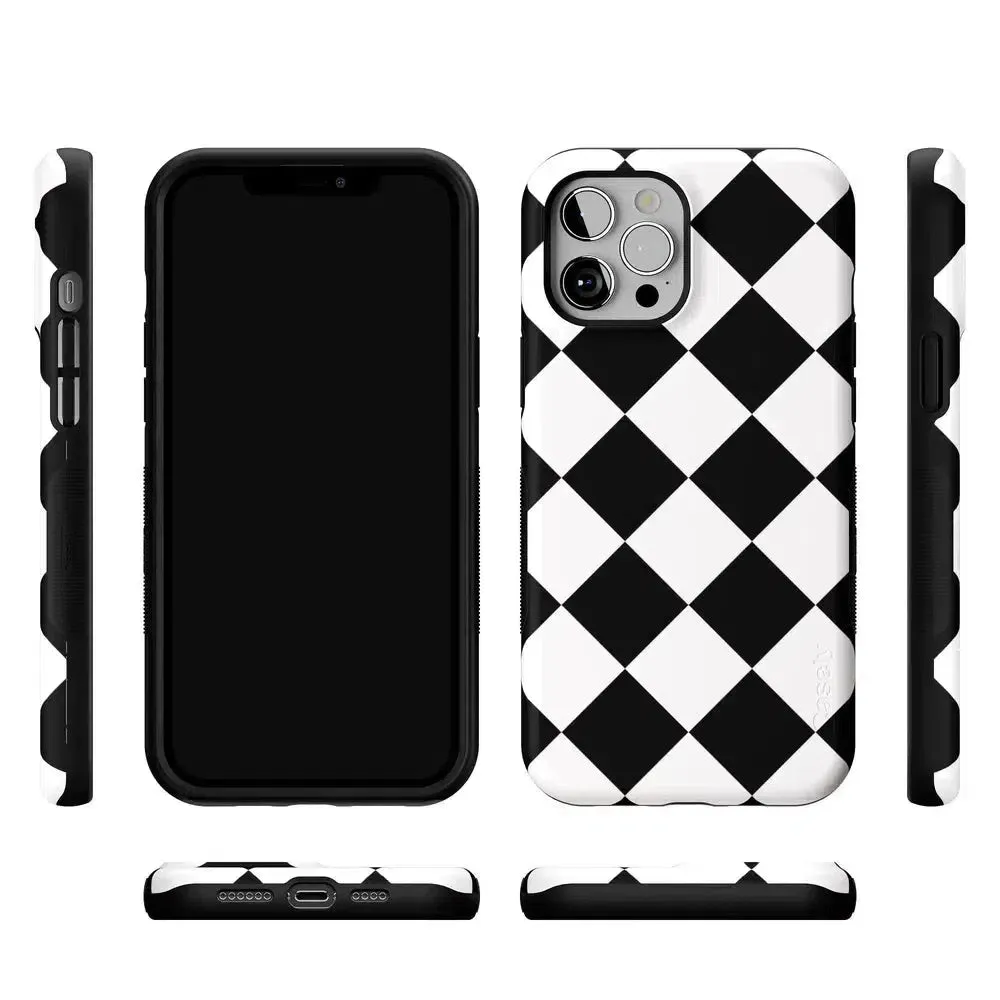 Premium Quality Black Checkerboard | High Contrast Design Case  Almost Sold Out!