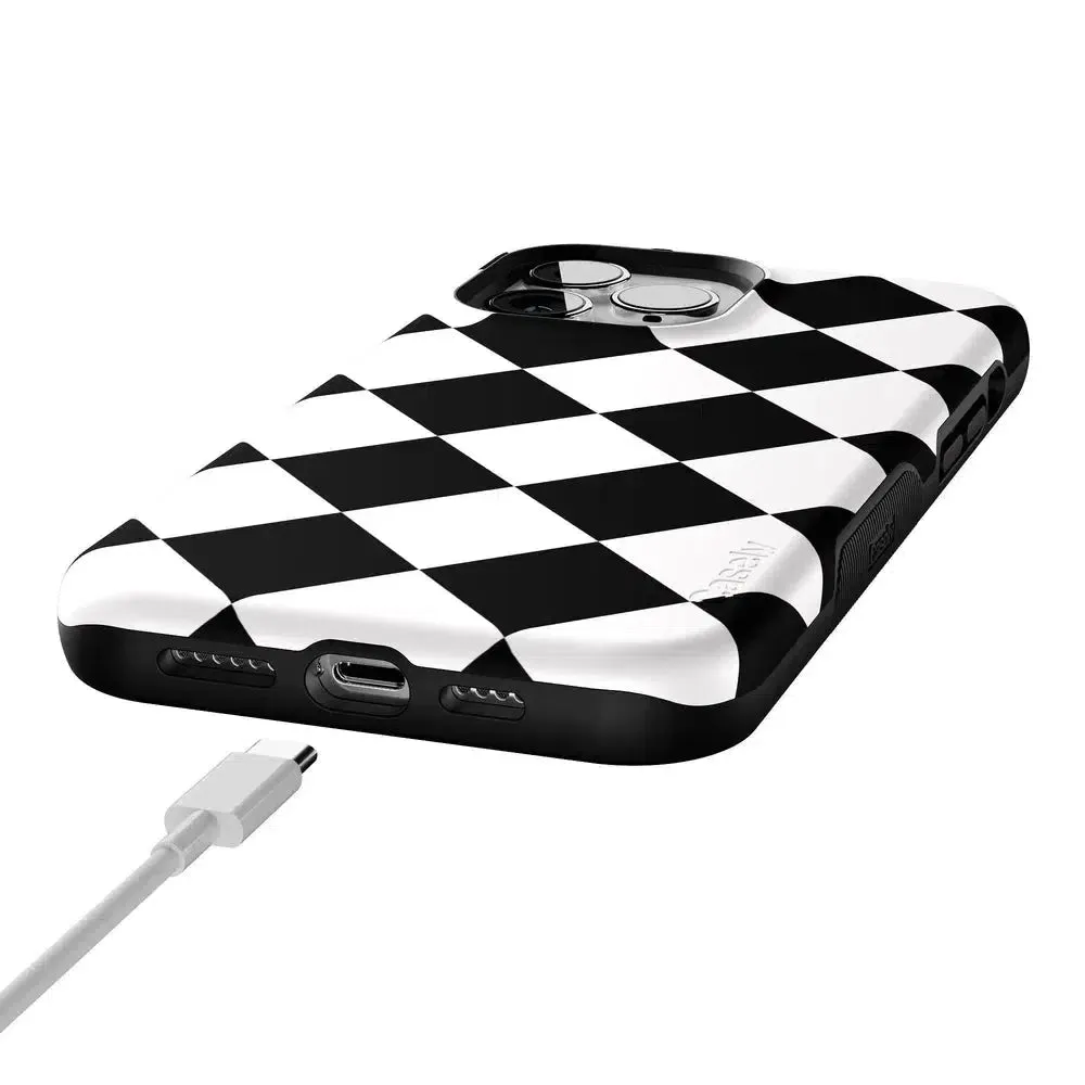 Premium Quality Black Checkerboard | High Contrast Design Case  Almost Sold Out!