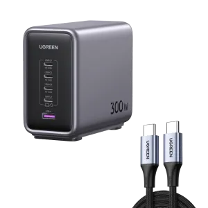 Premium Quality (Bundle) Nexode 300W Charger   240W 6FT USB-C Cable  Stylish & Comfortable
