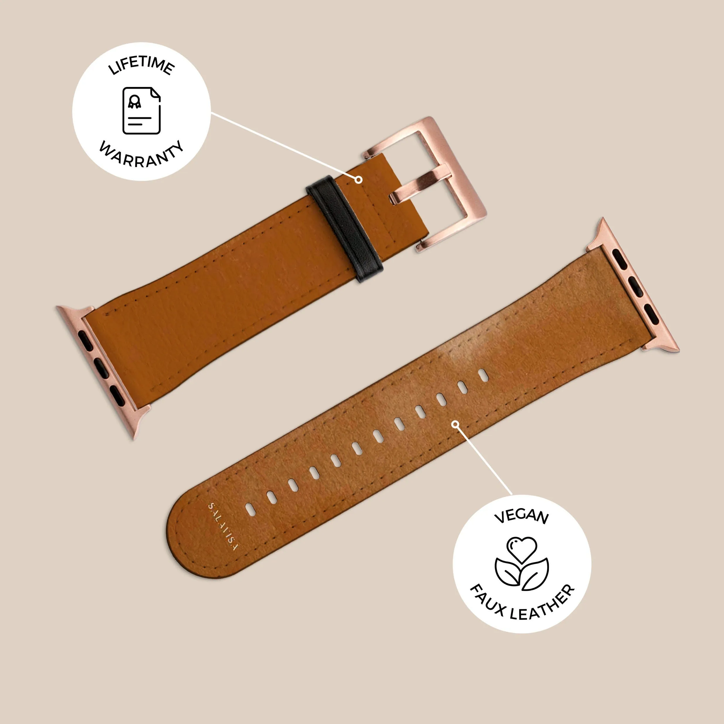 Premium Quality Burnt Orange Watercolor Apple Watch Band  Stylish & Comfortable