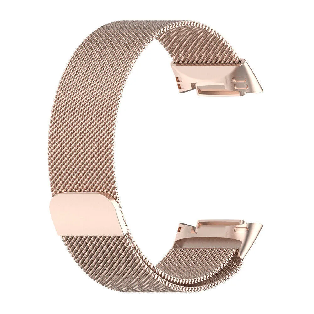 Premium Quality Fitbit Charge 6 Milanese Strap (Champagne)  Limited Release!