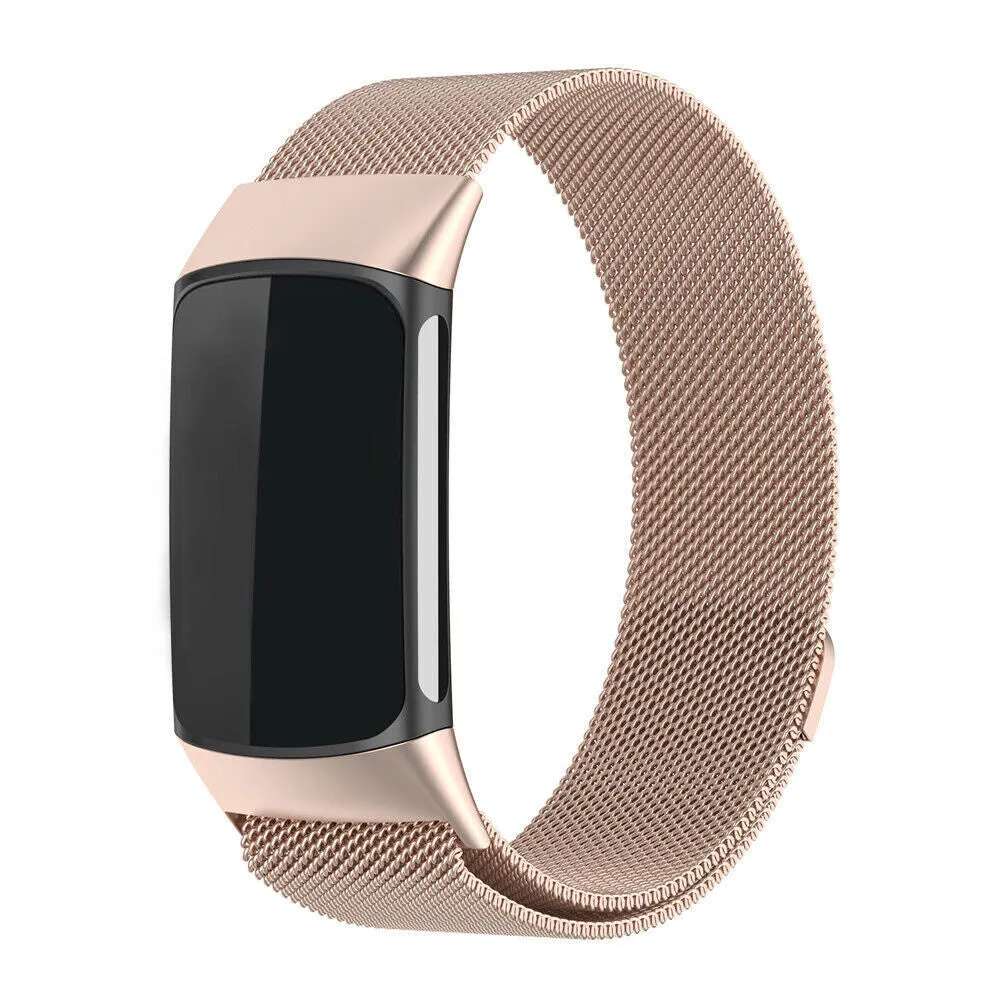 Premium Quality Fitbit Charge 6 Milanese Strap (Champagne)  Limited Release!