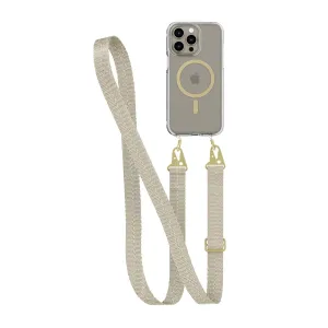 Premium Quality FlexQuartz - Apple iPhone 15 Pro Max Case MagSafe Compatible with Cross-Body - Gold  Last Chance!