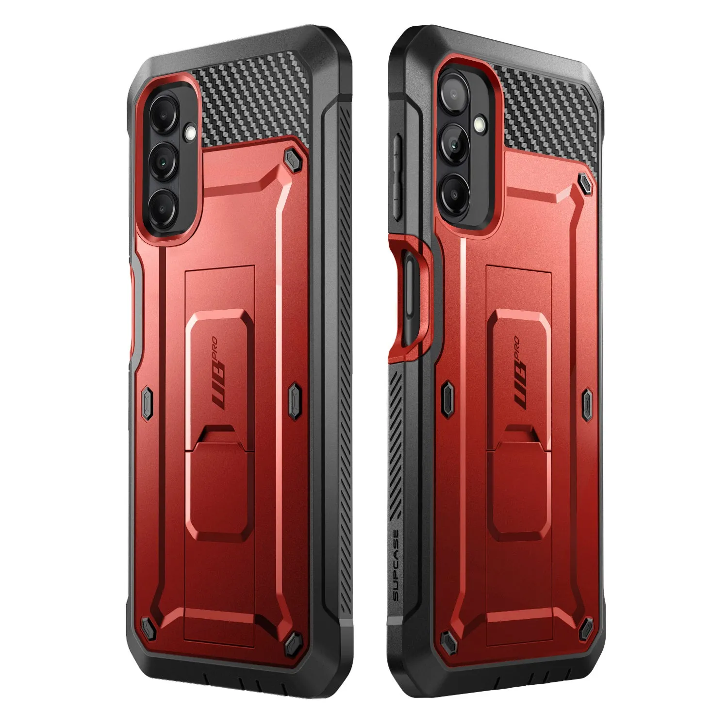 Premium Quality Galaxy A14 Unicorn Beetle Pro Rugged Holster Case-Metallic Red  Today Only!