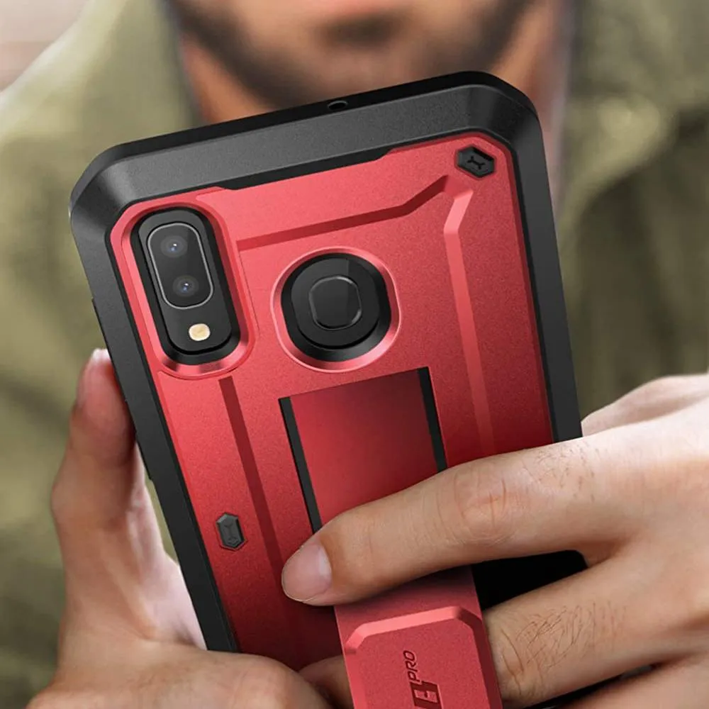 Premium Quality Galaxy A20 / A30 Unicorn Beetle Pro Rugged Holster Case-Metallic Red  Almost Gone!