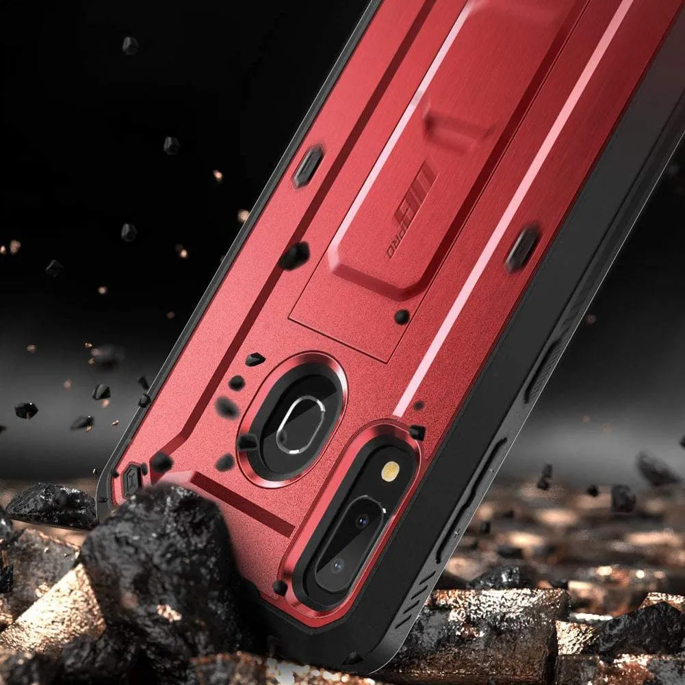 Premium Quality Galaxy A20 / A30 Unicorn Beetle Pro Rugged Holster Case-Metallic Red  Almost Gone!