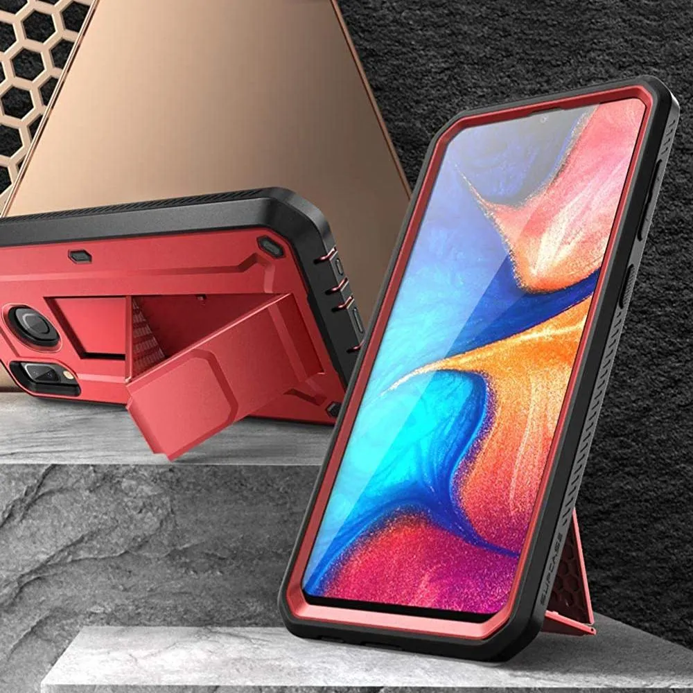 Premium Quality Galaxy A20 / A30 Unicorn Beetle Pro Rugged Holster Case-Metallic Red  Almost Gone!