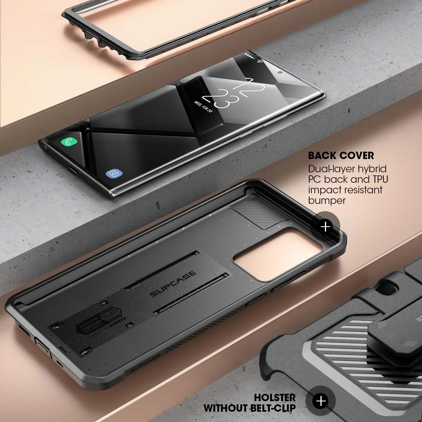 Premium Quality Galaxy Note20 Ultra Unicorn Beetle PRO Rugged Holster Case-Black  Going Fast!