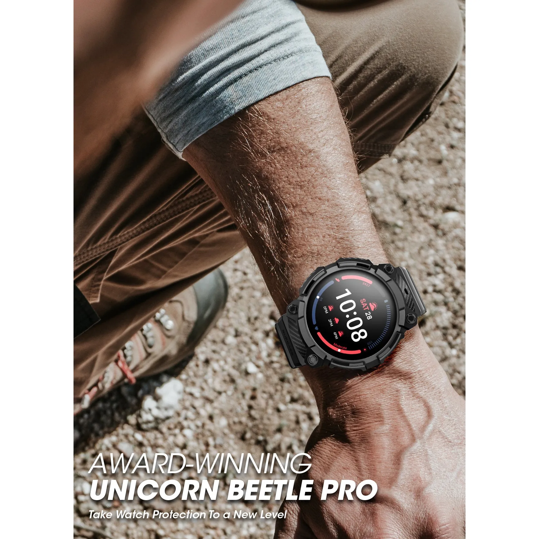 Premium Quality Galaxy Watch5 Pro 45mm Unicorn Beetle PRO Wristband Case-Black  Last Few Pieces!