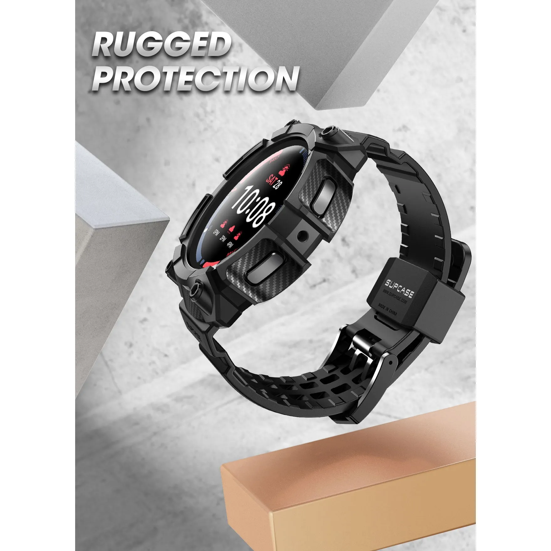 Premium Quality Galaxy Watch5 Pro 45mm Unicorn Beetle PRO Wristband Case-Black  Last Few Pieces!