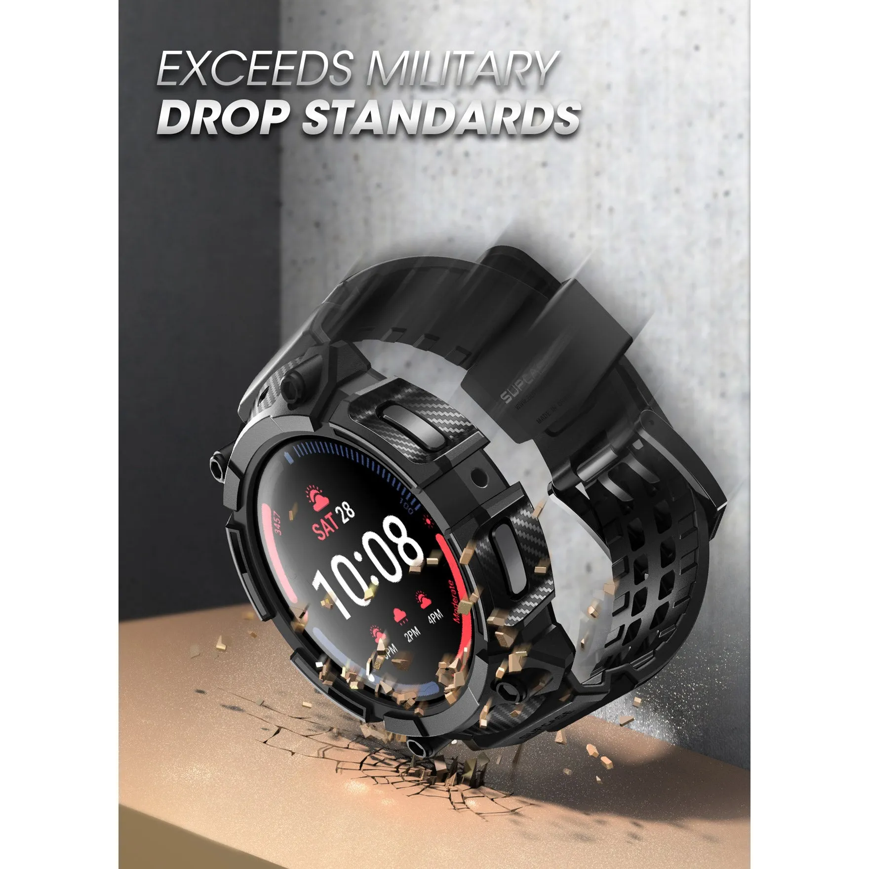 Premium Quality Galaxy Watch5 Pro 45mm Unicorn Beetle PRO Wristband Case-Black  Last Few Pieces!