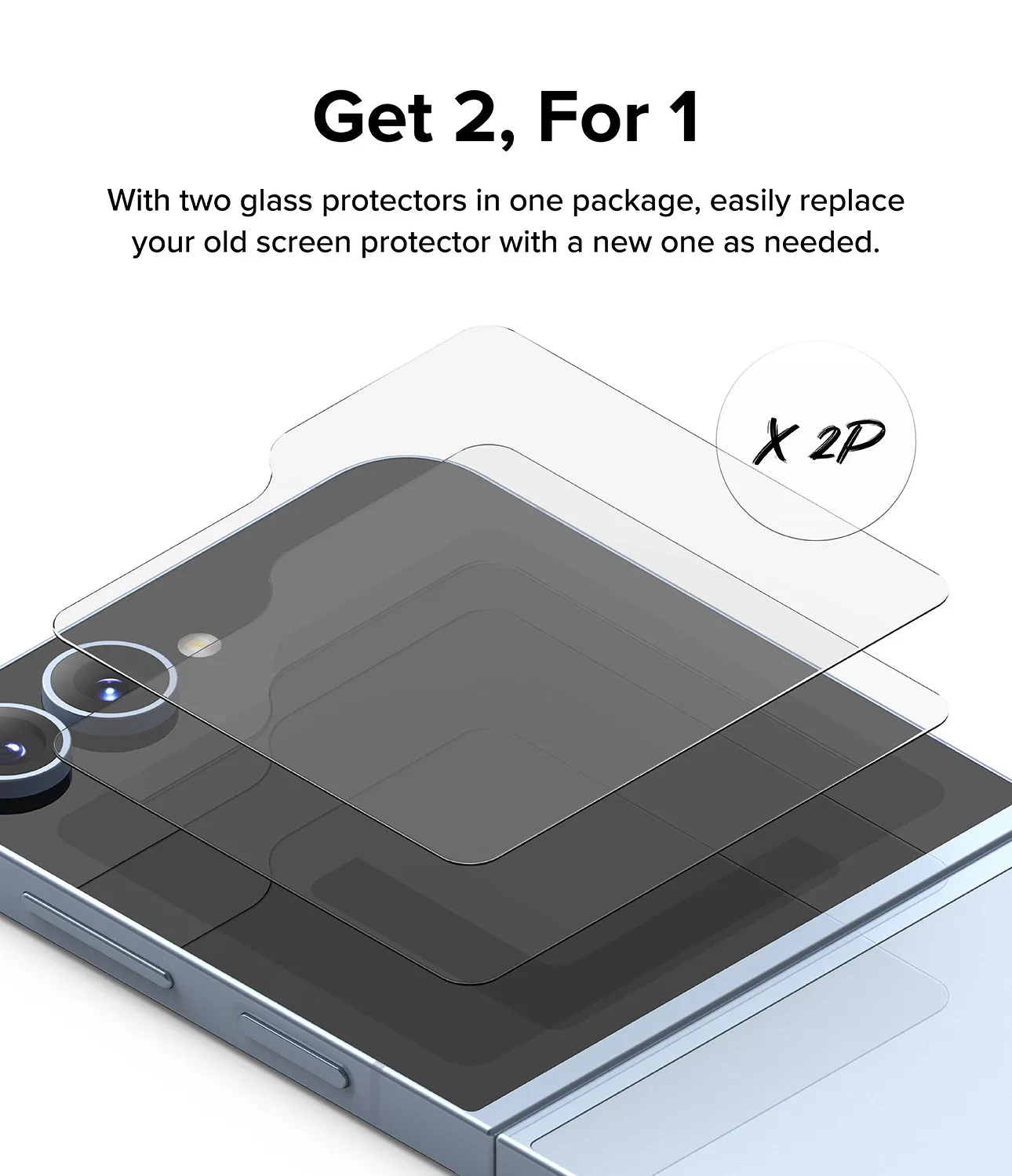Premium Quality Galaxy Z Flip 6 Screen Protector | Cover Display Glass (2 Pack)  Almost Gone!