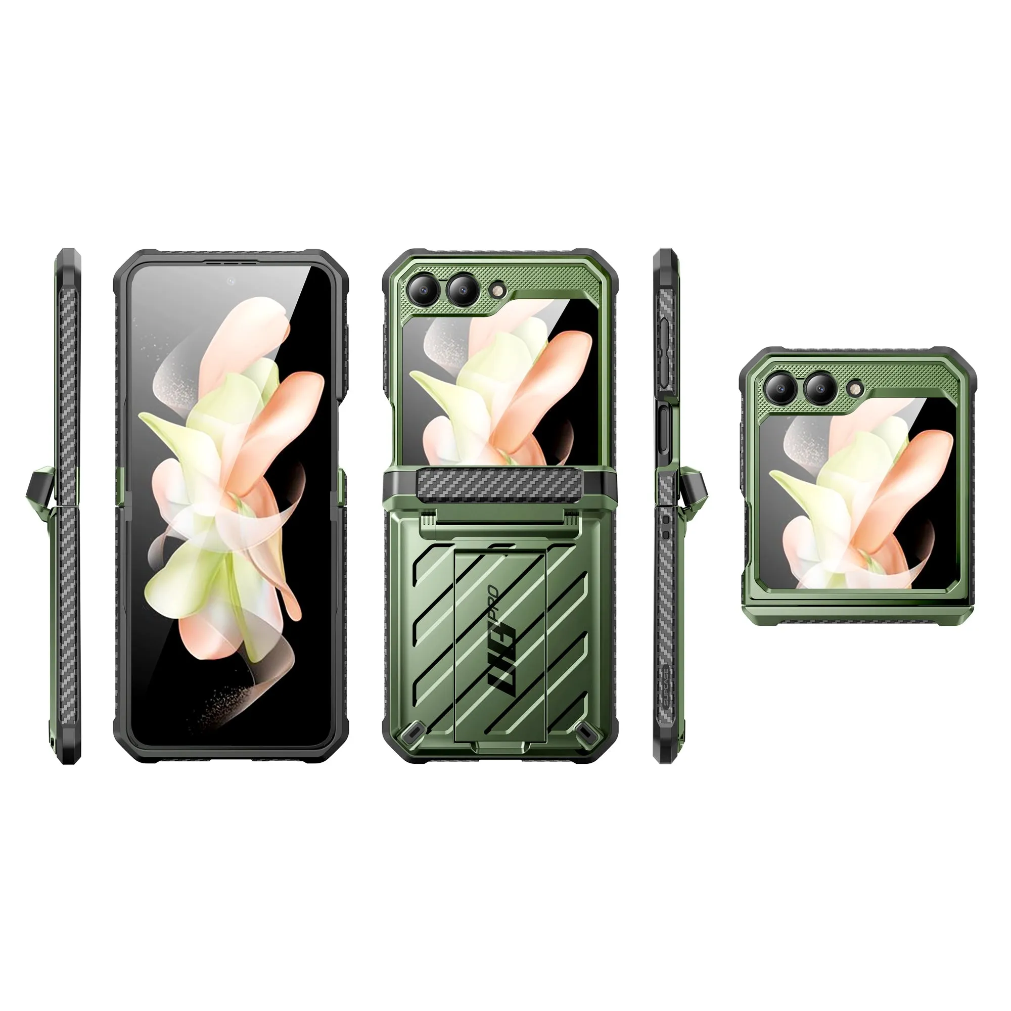 Premium Quality Galaxy Z Flip5 Unicorn Beetle PRO Rugged Case with Belt Clip-Dark Green  Almost Sold Out!