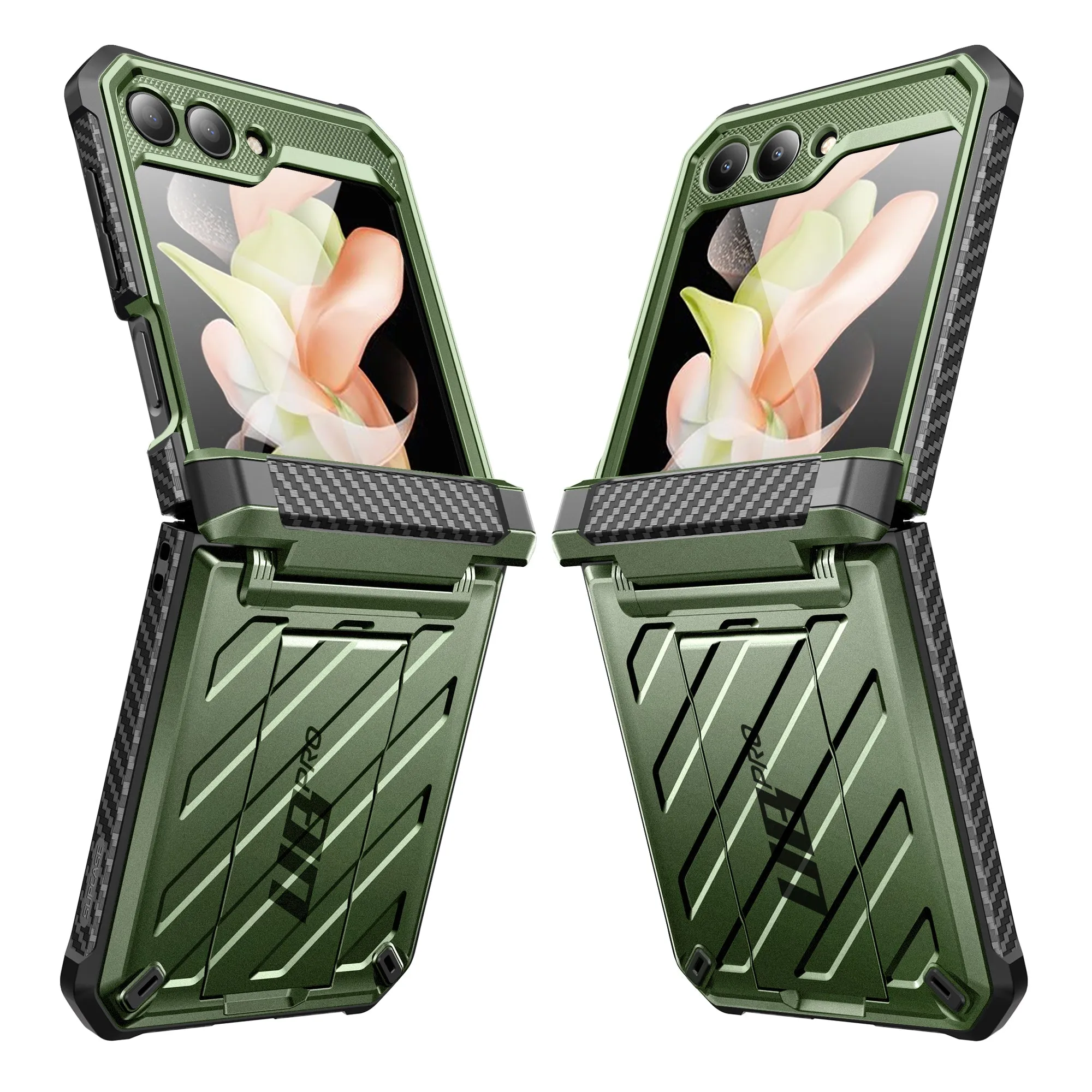 Premium Quality Galaxy Z Flip5 Unicorn Beetle PRO Rugged Case with Belt Clip-Dark Green  Almost Sold Out!