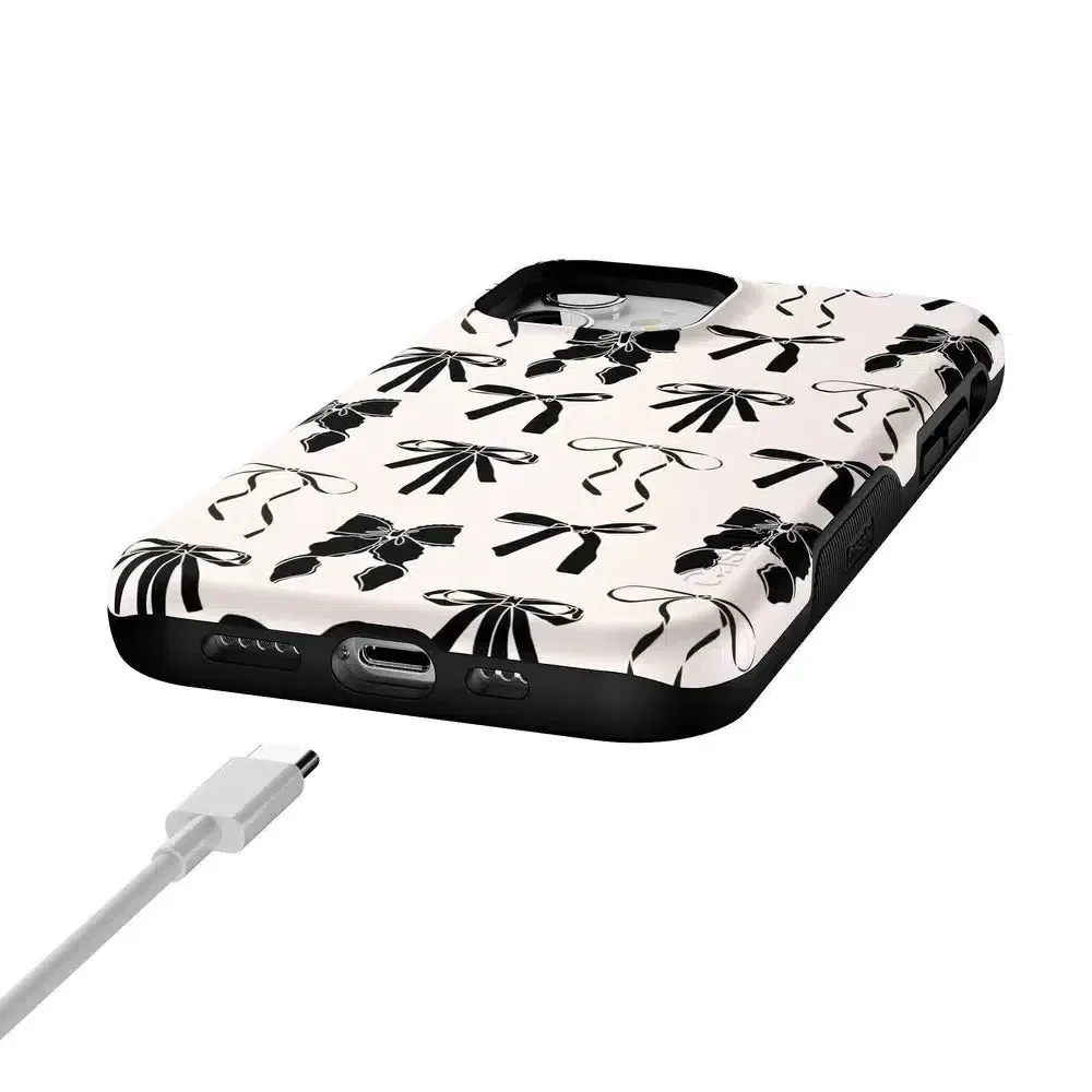 Premium Quality Goth Girlie | Black Bows Case  Stylish & Comfortable