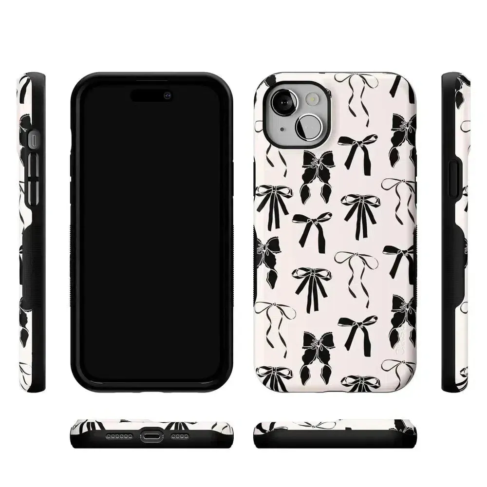 Premium Quality Goth Girlie | Black Bows Case  Stylish & Comfortable