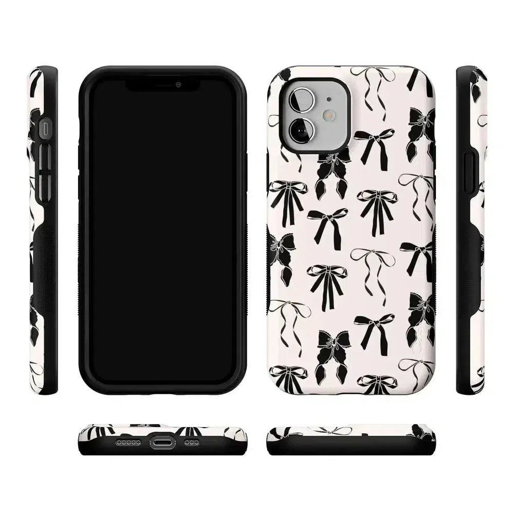 Premium Quality Goth Girlie | Black Bows Case  Stylish & Comfortable