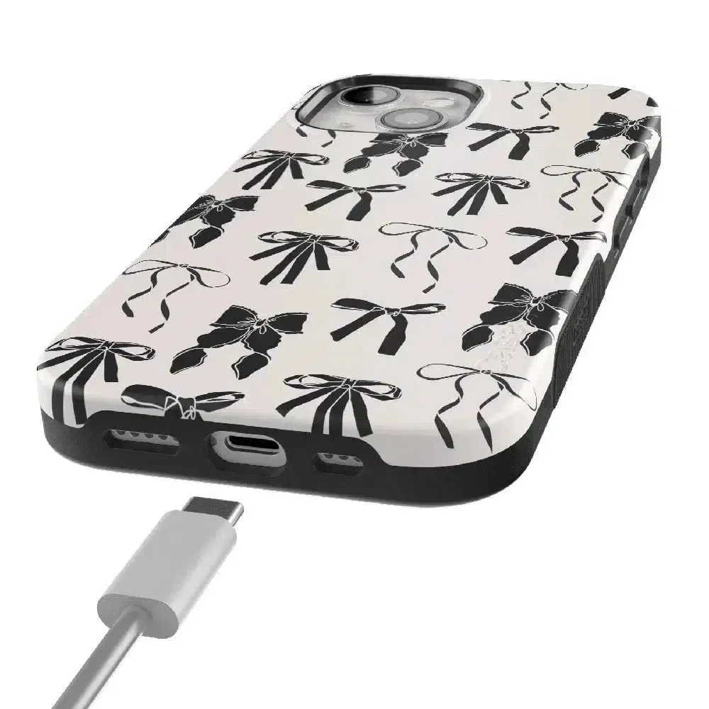 Premium Quality Goth Girlie | Black Bows Case  Stylish & Comfortable