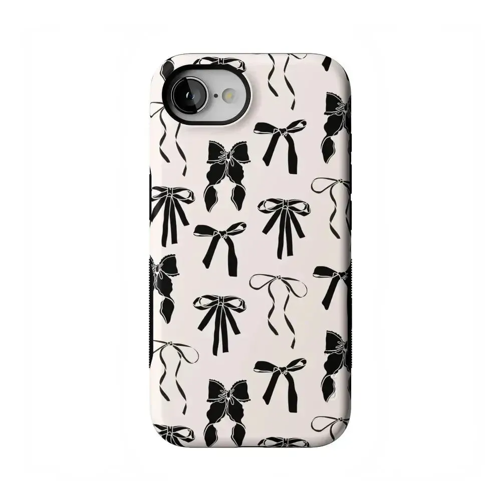 Premium Quality Goth Girlie | Black Bows Case  Stylish & Comfortable