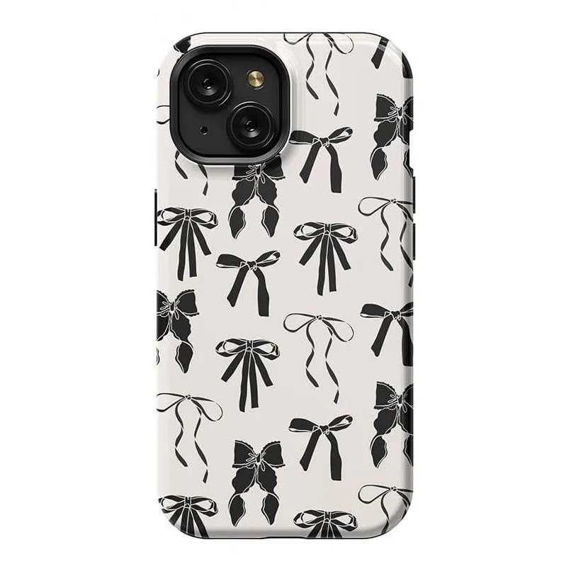 Premium Quality Goth Girlie | Black Bows Case  Stylish & Comfortable