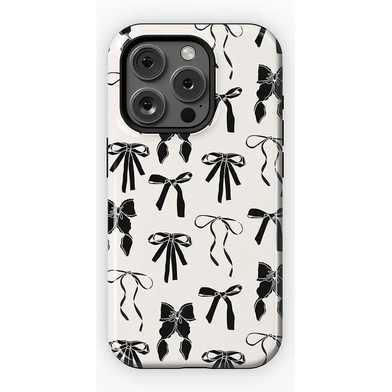 Premium Quality Goth Girlie | Black Bows Case  Stylish & Comfortable