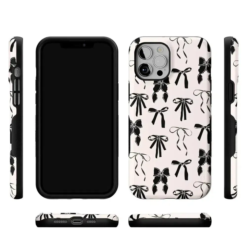 Premium Quality Goth Girlie | Black Bows Case  Stylish & Comfortable