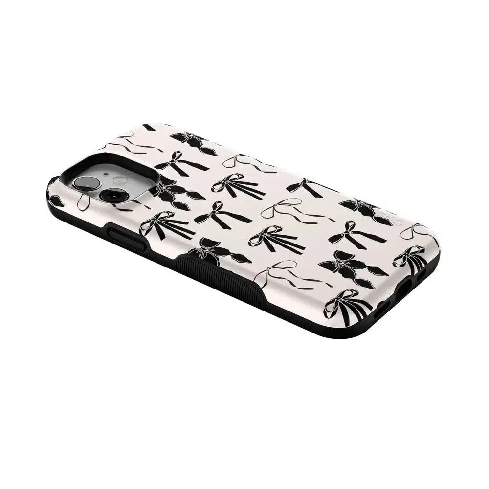 Premium Quality Goth Girlie | Black Bows Case  Stylish & Comfortable