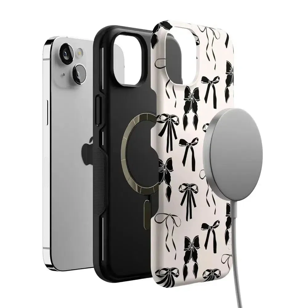 Premium Quality Goth Girlie | Black Bows Case  Stylish & Comfortable
