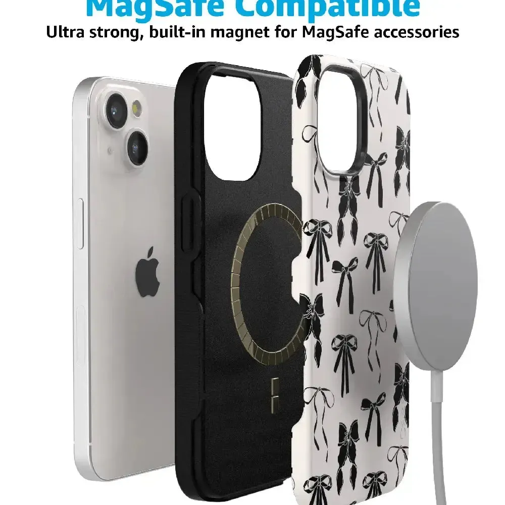Premium Quality Goth Girlie | Black Bows Case  Stylish & Comfortable