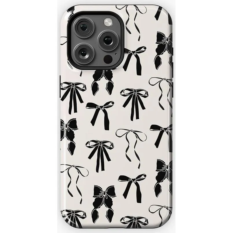 Premium Quality Goth Girlie | Black Bows Case  Stylish & Comfortable