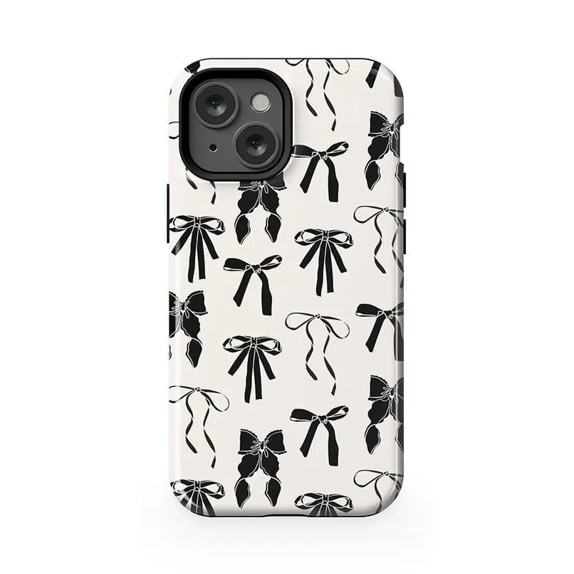 Premium Quality Goth Girlie | Black Bows Case  Stylish & Comfortable