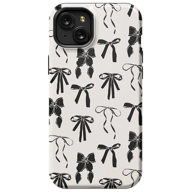 Premium Quality Goth Girlie | Black Bows Case  Stylish & Comfortable