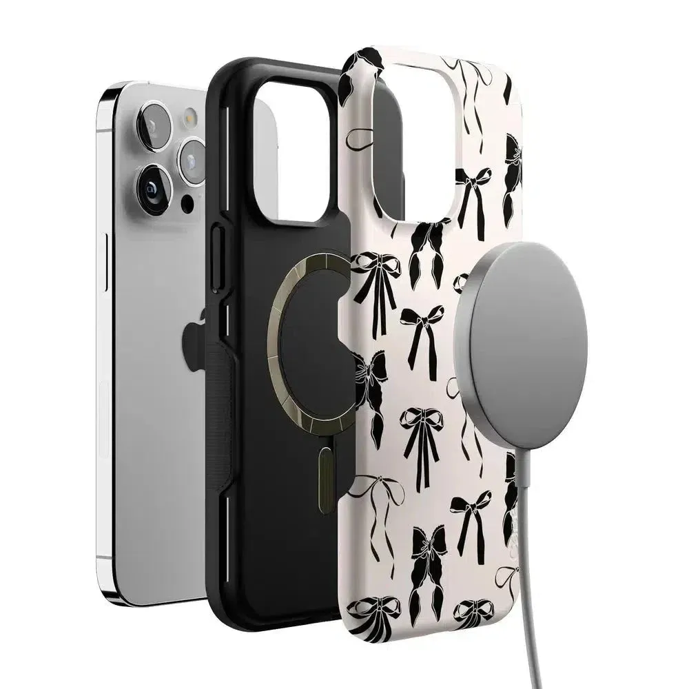 Premium Quality Goth Girlie | Black Bows Case  Stylish & Comfortable