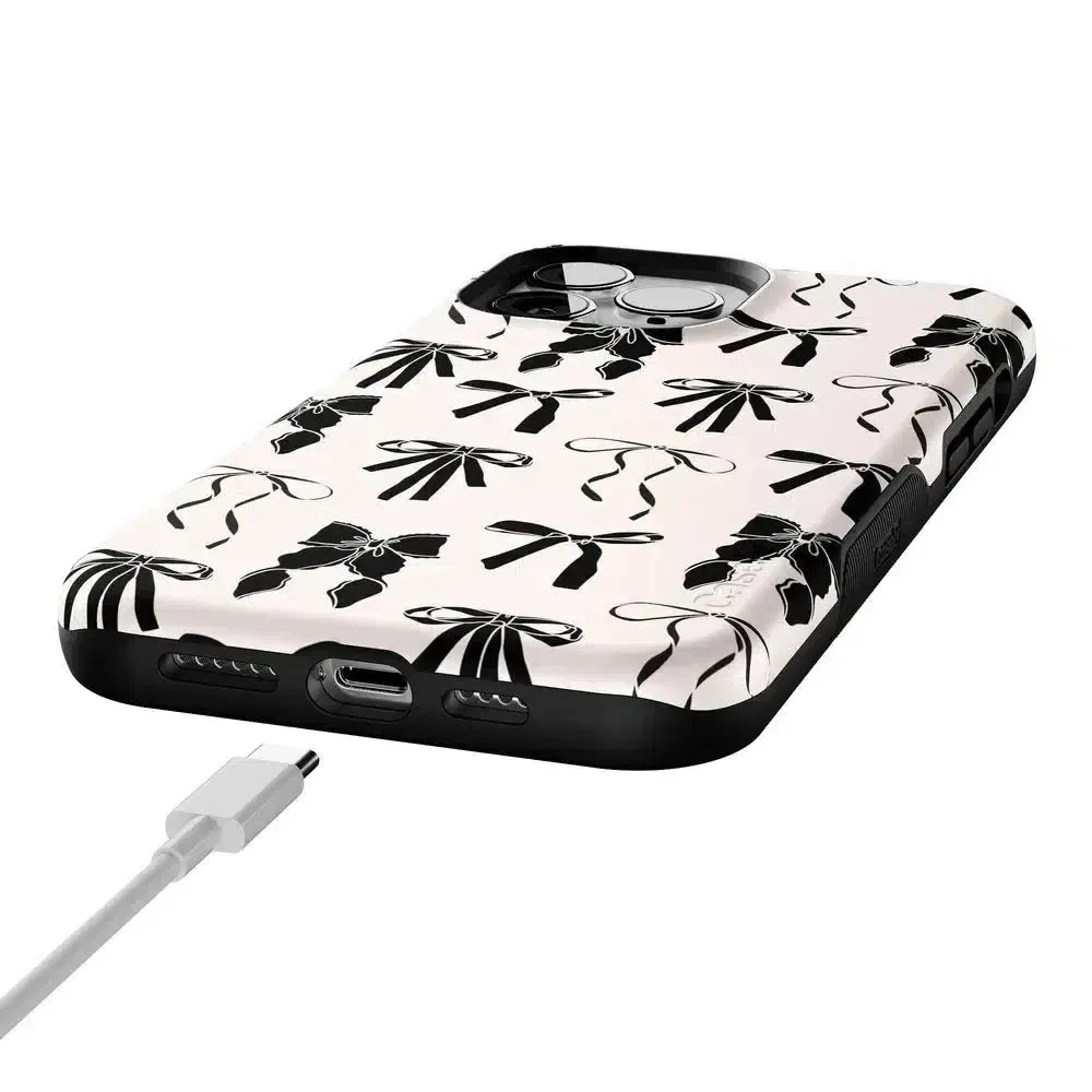 Premium Quality Goth Girlie | Black Bows Case  Stylish & Comfortable