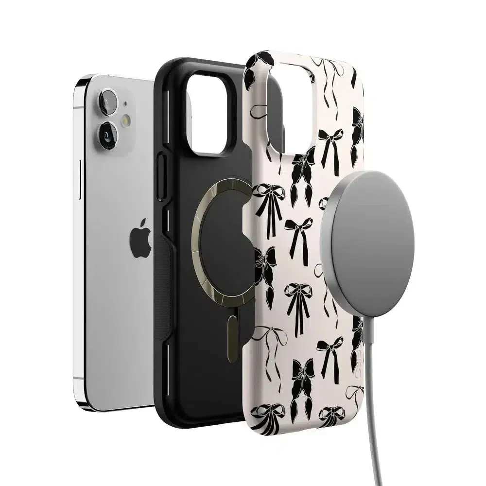 Premium Quality Goth Girlie | Black Bows Case  Stylish & Comfortable