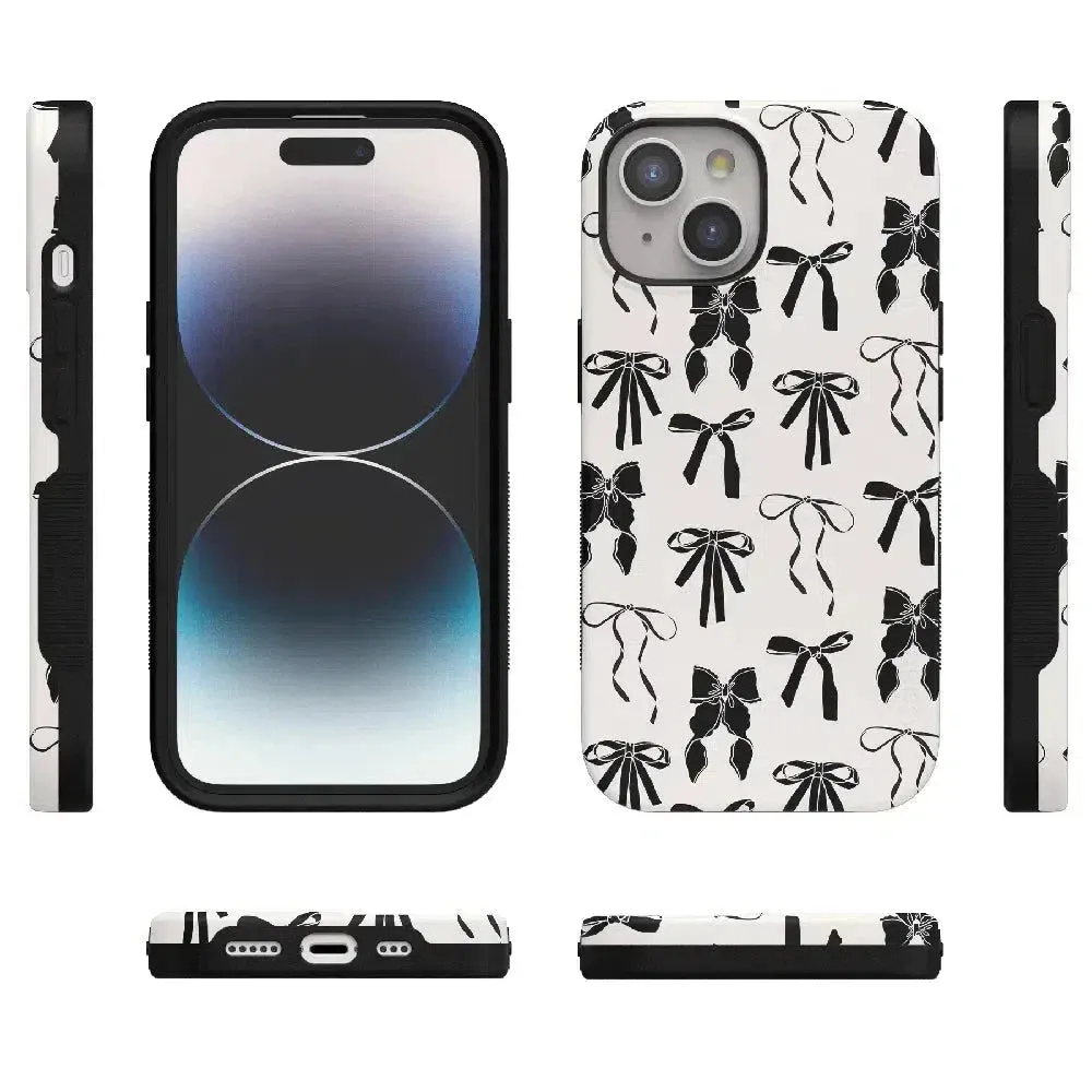 Premium Quality Goth Girlie | Black Bows Case  Stylish & Comfortable