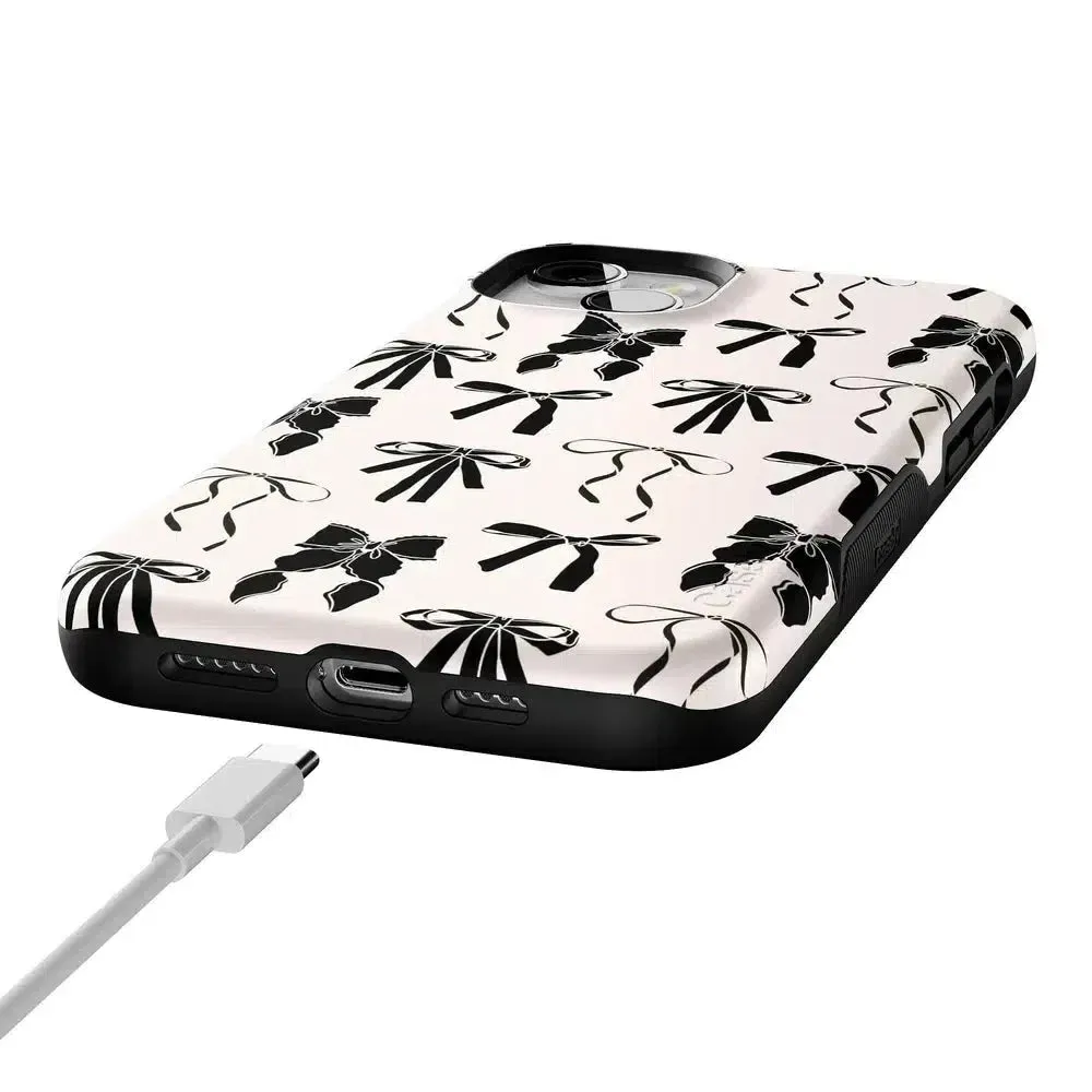 Premium Quality Goth Girlie | Black Bows Case  Stylish & Comfortable