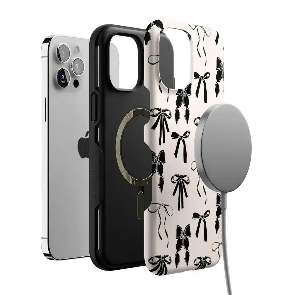 Premium Quality Goth Girlie | Black Bows Case  Stylish & Comfortable