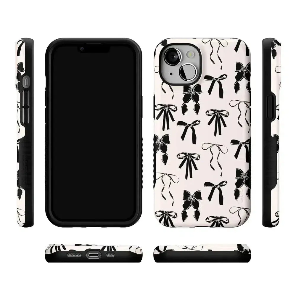 Premium Quality Goth Girlie | Black Bows Case  Stylish & Comfortable