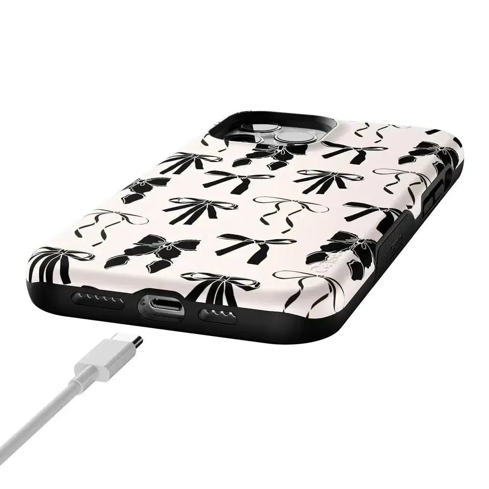 Premium Quality Goth Girlie | Black Bows Case  Stylish & Comfortable