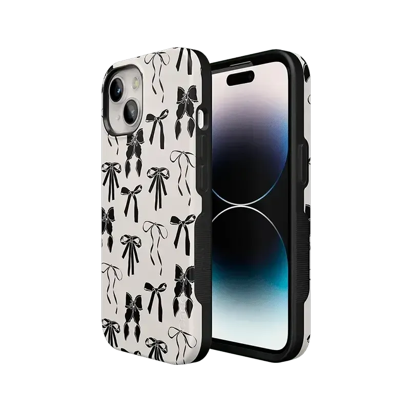 Premium Quality Goth Girlie | Black Bows Case  Stylish & Comfortable