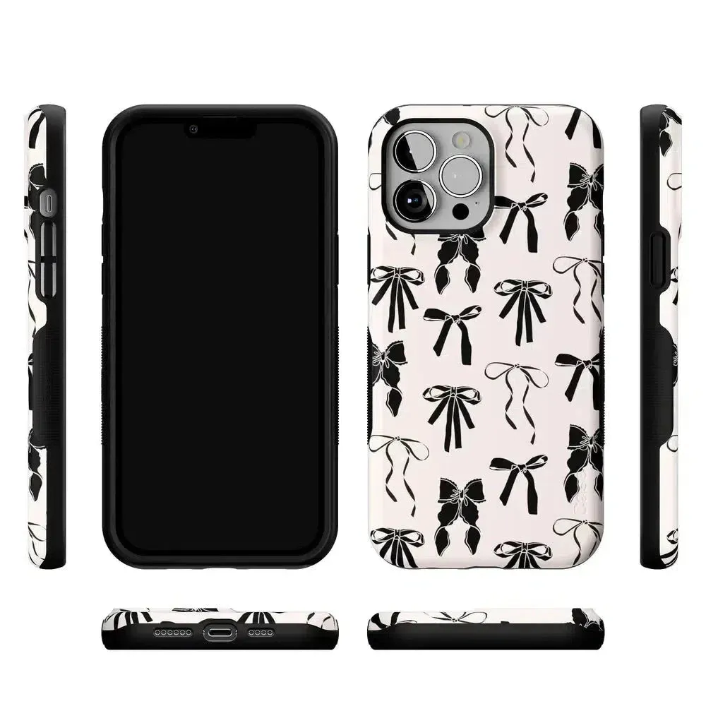 Premium Quality Goth Girlie | Black Bows Case  Stylish & Comfortable
