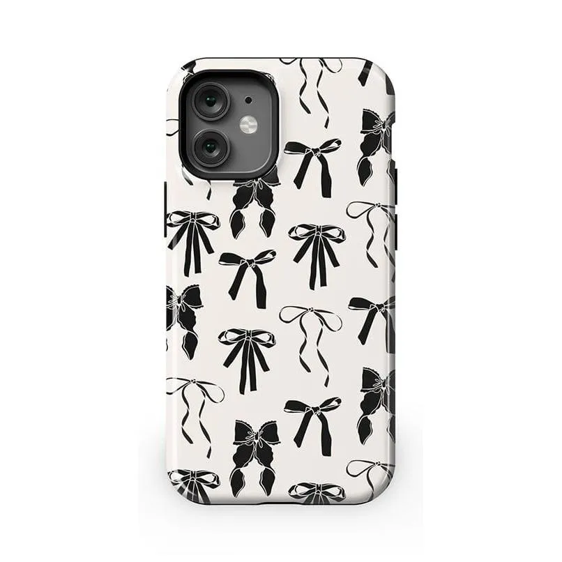 Premium Quality Goth Girlie | Black Bows Case  Stylish & Comfortable